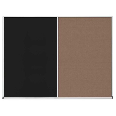 United Visual Products Triple Door Radius Corkboard, 96"x48", Bla, UV7006RC-BLACK-KEYLIME UV7006RC-BLACK-KEYLIME